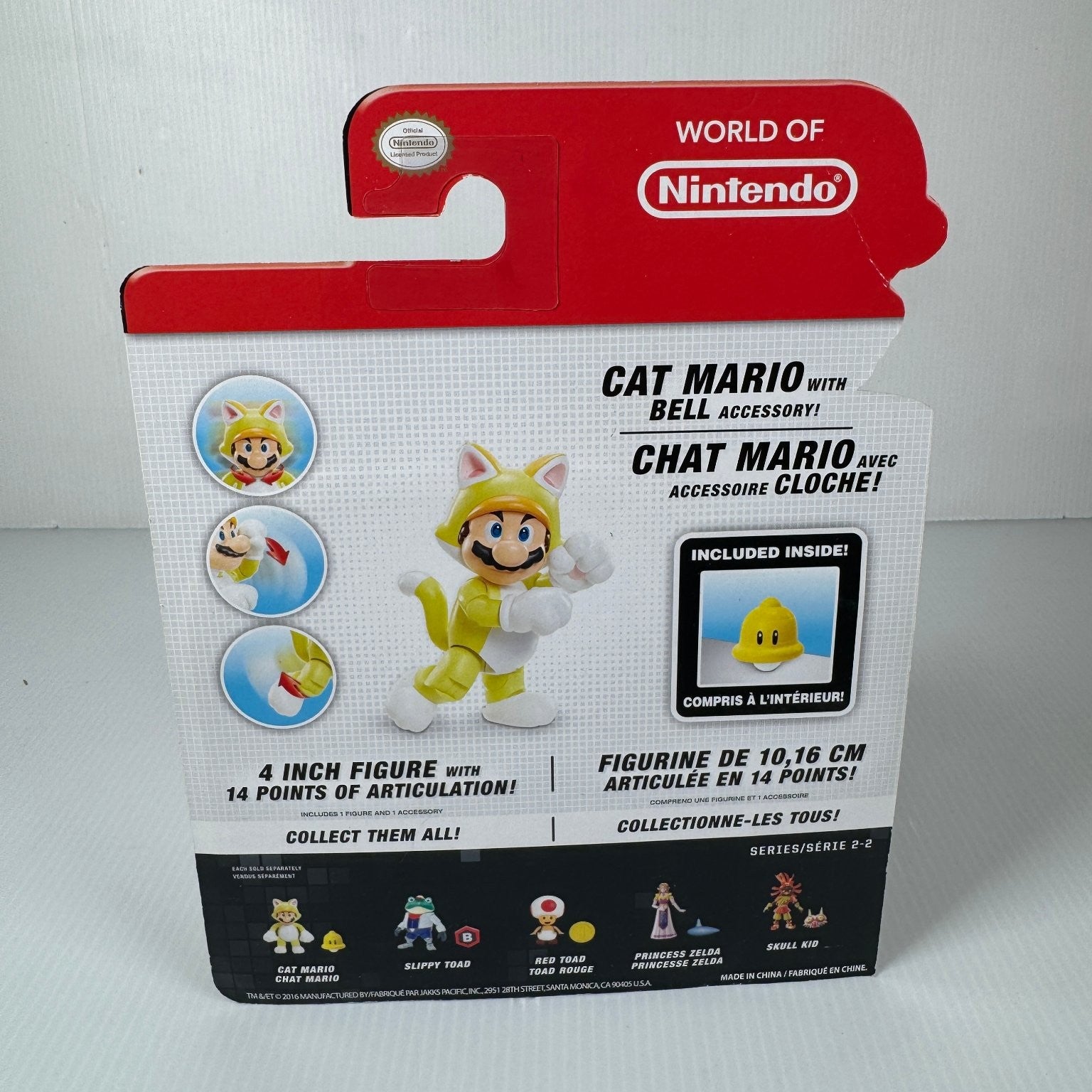 World of Nintendo Cat Mario Super Mario 4in Action Figure with Bell Series 2-2