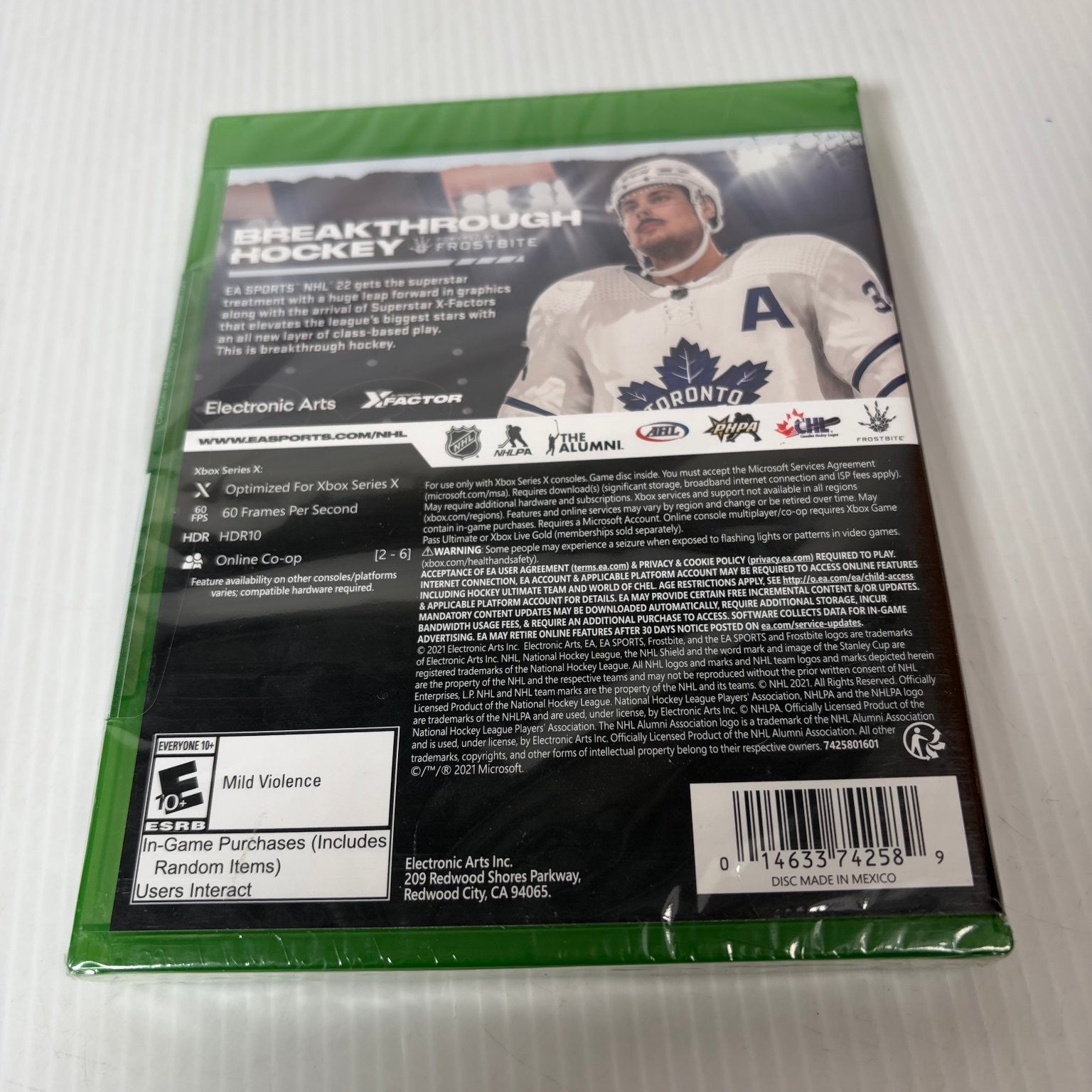 NHL 22 Xbox Series X Video Game Hockey Sports HDR 60FPS Online Co-op