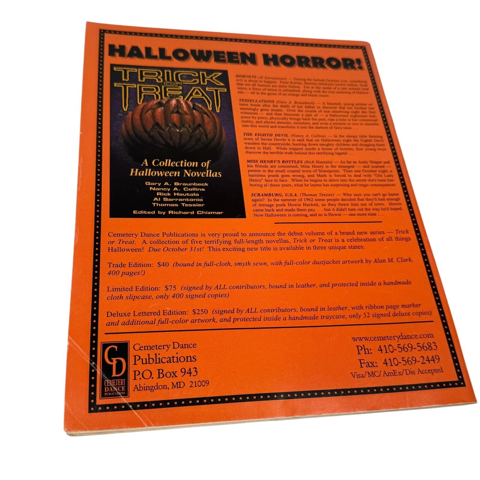 Cemetery Dance Issue #36 Horror & Suspense Short Fiction Magazine OOP Back Issue