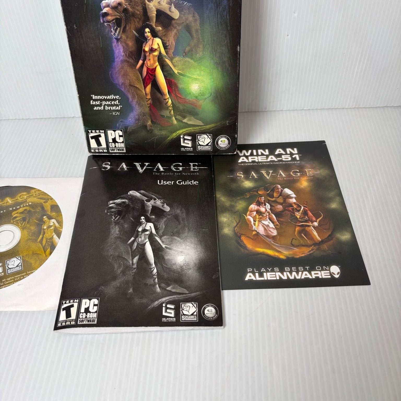 Savage: The Battle for Newerth PC CD-ROM Video Game MMO RTSS Double Gate Fold