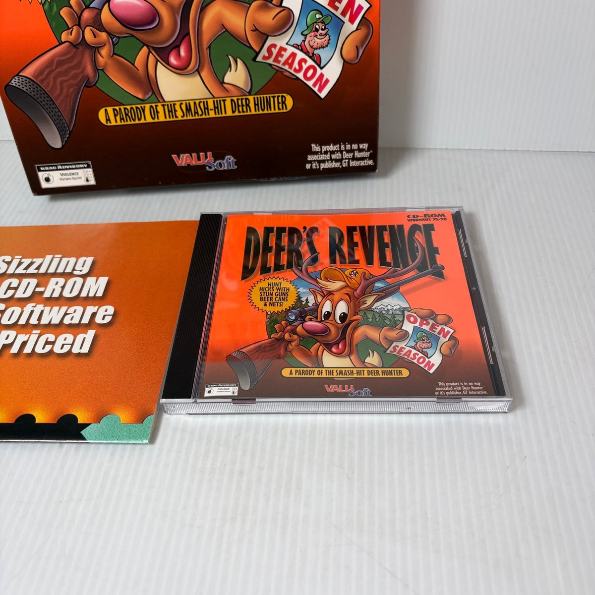 Deer's Revenge Big Box PC CD-ROM Windows 95/98 Video Game ValuSoft FPS Parody