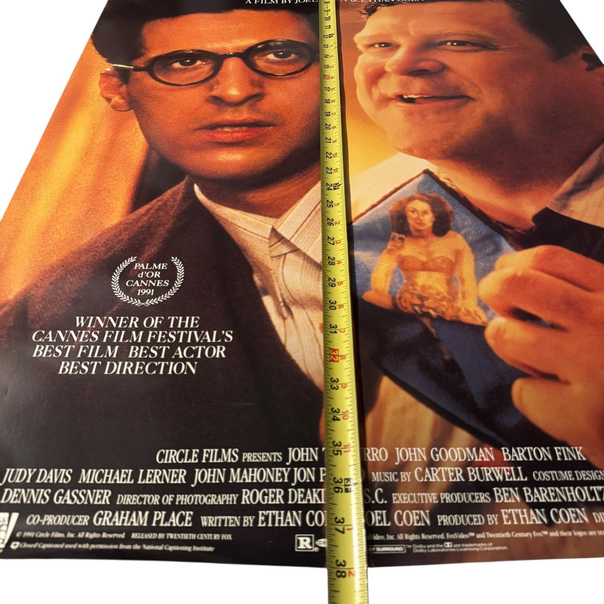 Barton Fink 1991 One-Sheet Movie Poster John Turturro John Goodman