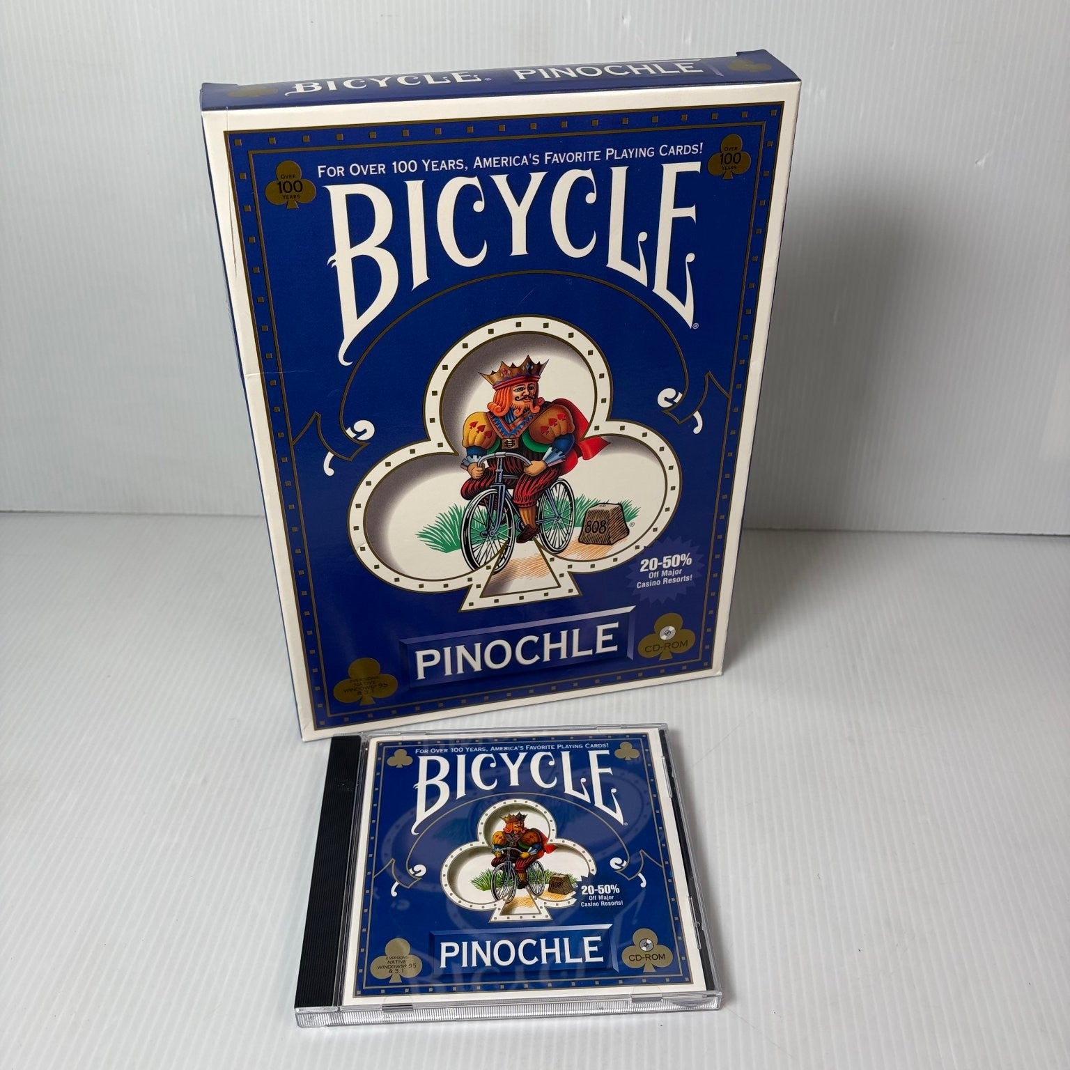 Bicycle Pinochle Big Box PC CD-ROM Video Game Card Game Strategy Windows 95
