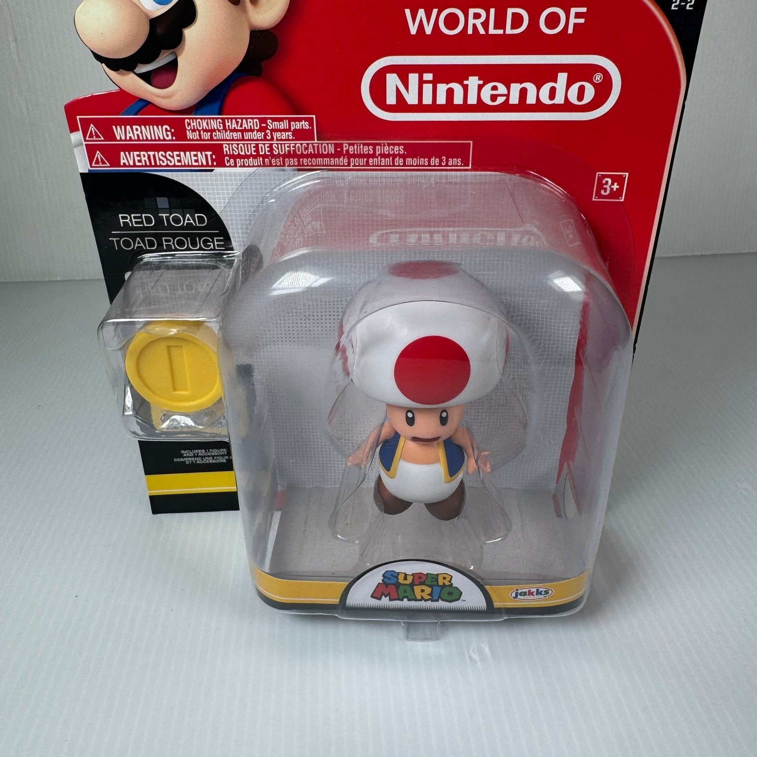 World of Nintendo Red Toad Super Mario 3.25" Figure Coin Accessory Series 2-2