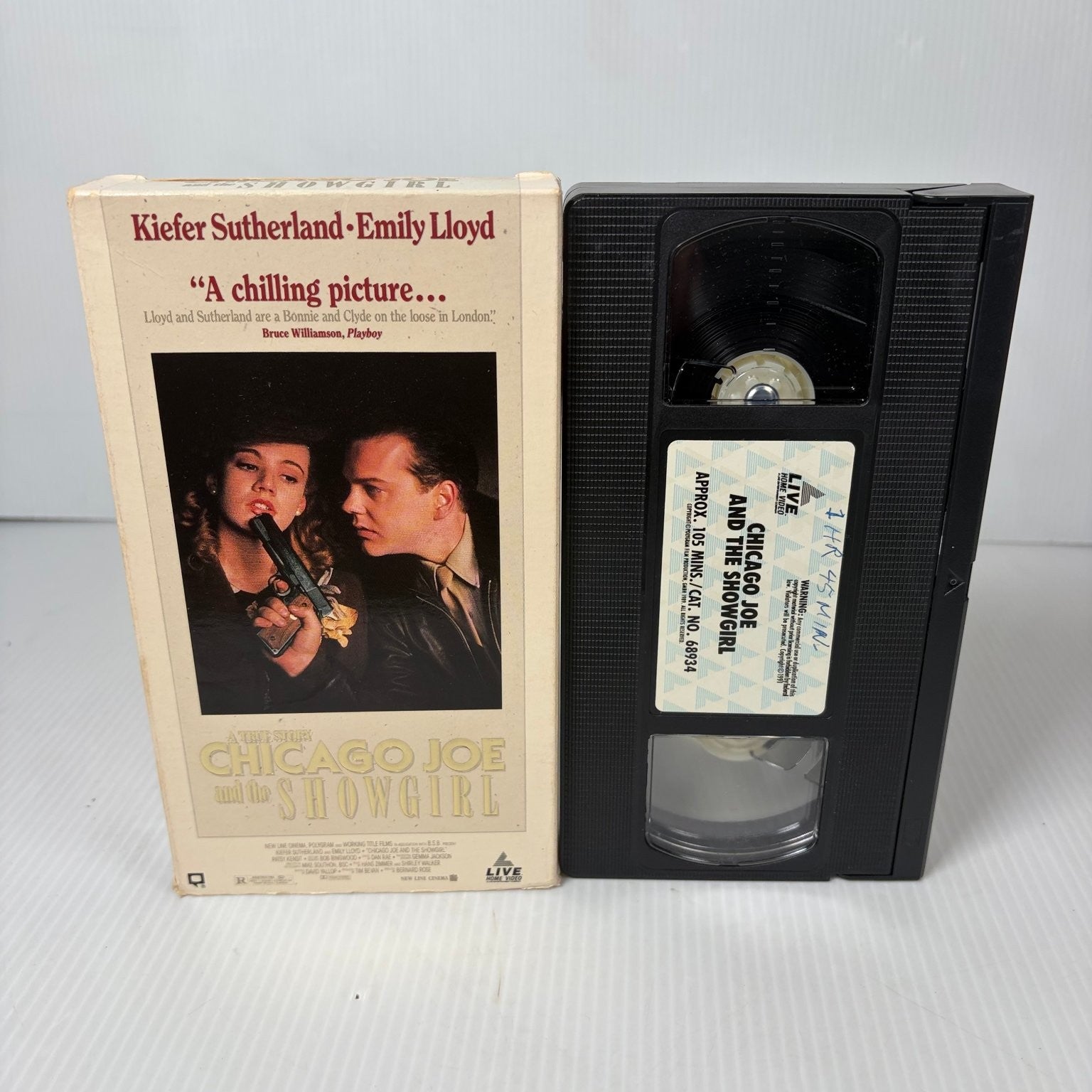 Chicago Joe and the Showgirl VHS 1989 Crime Thriller Drama LIVE Home Video