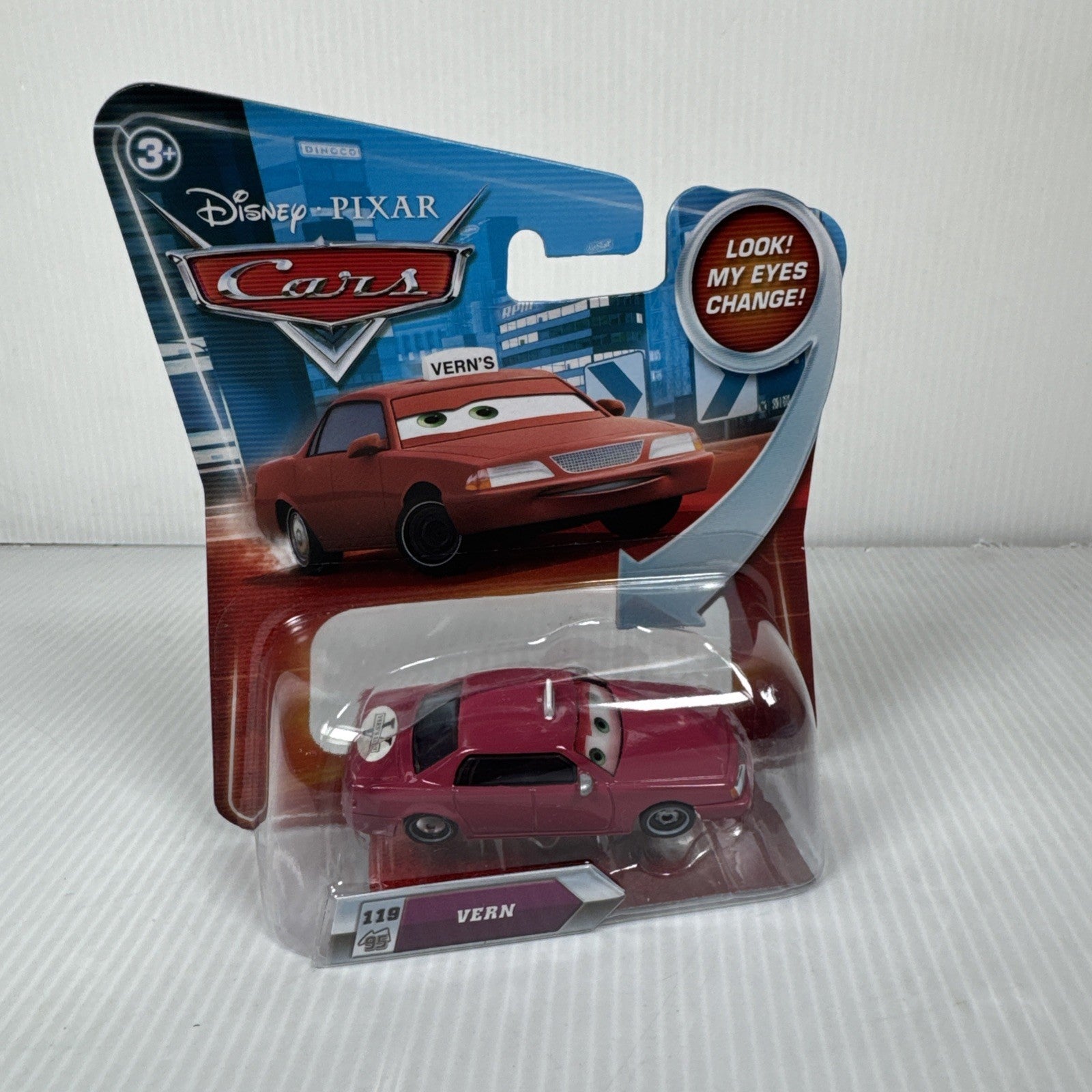Disney Pixar Cars #119 | VERN Taxi | Lenticular Eyes Diecast Speedway