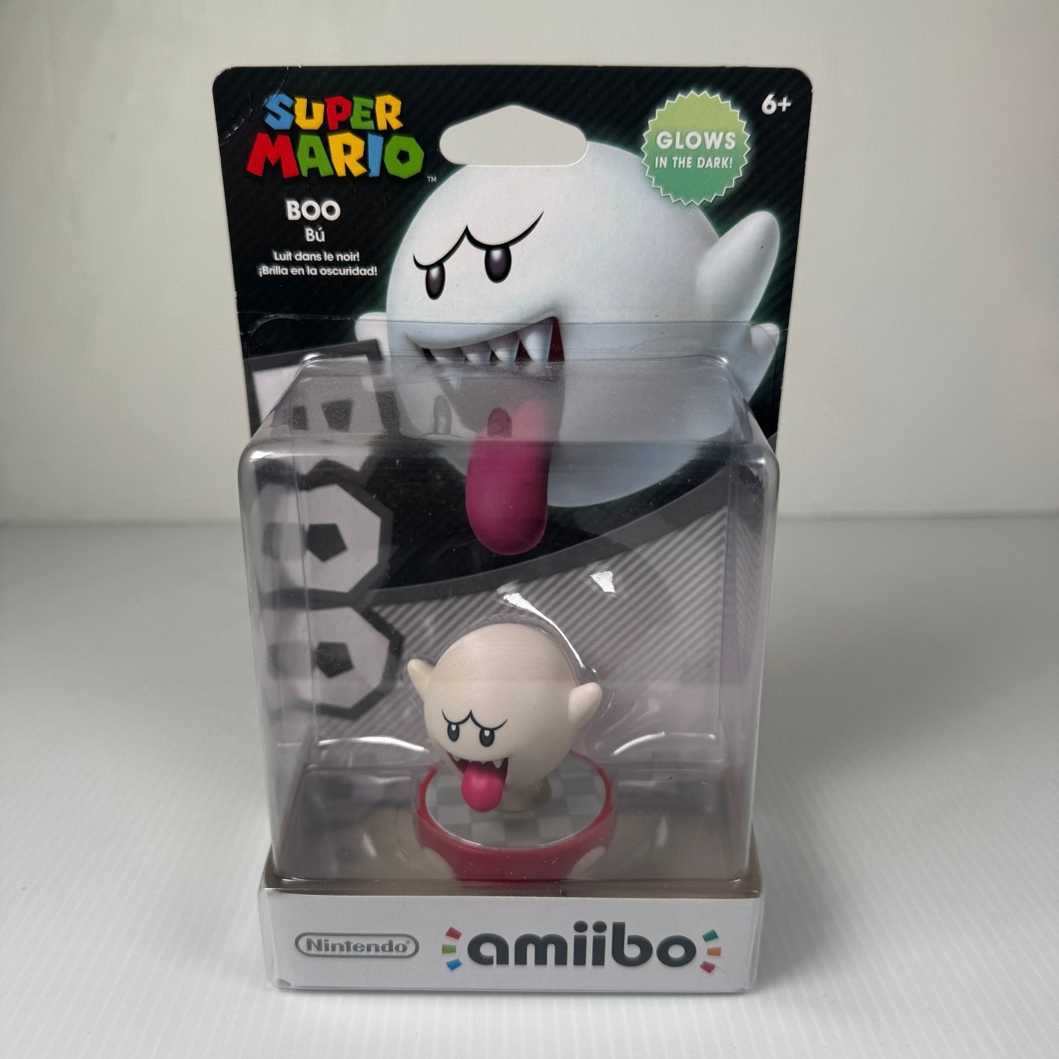 Nintendo Boo Amiibo Figure Glow In The Dark Super Mario Wii U 3DS
