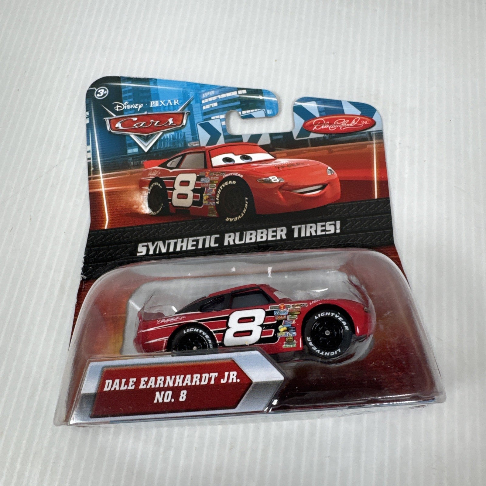 Disney Pixar Cars Synthetic Rubber Tires Dale Earnhardt Jr. # 8 Die-Cast Model