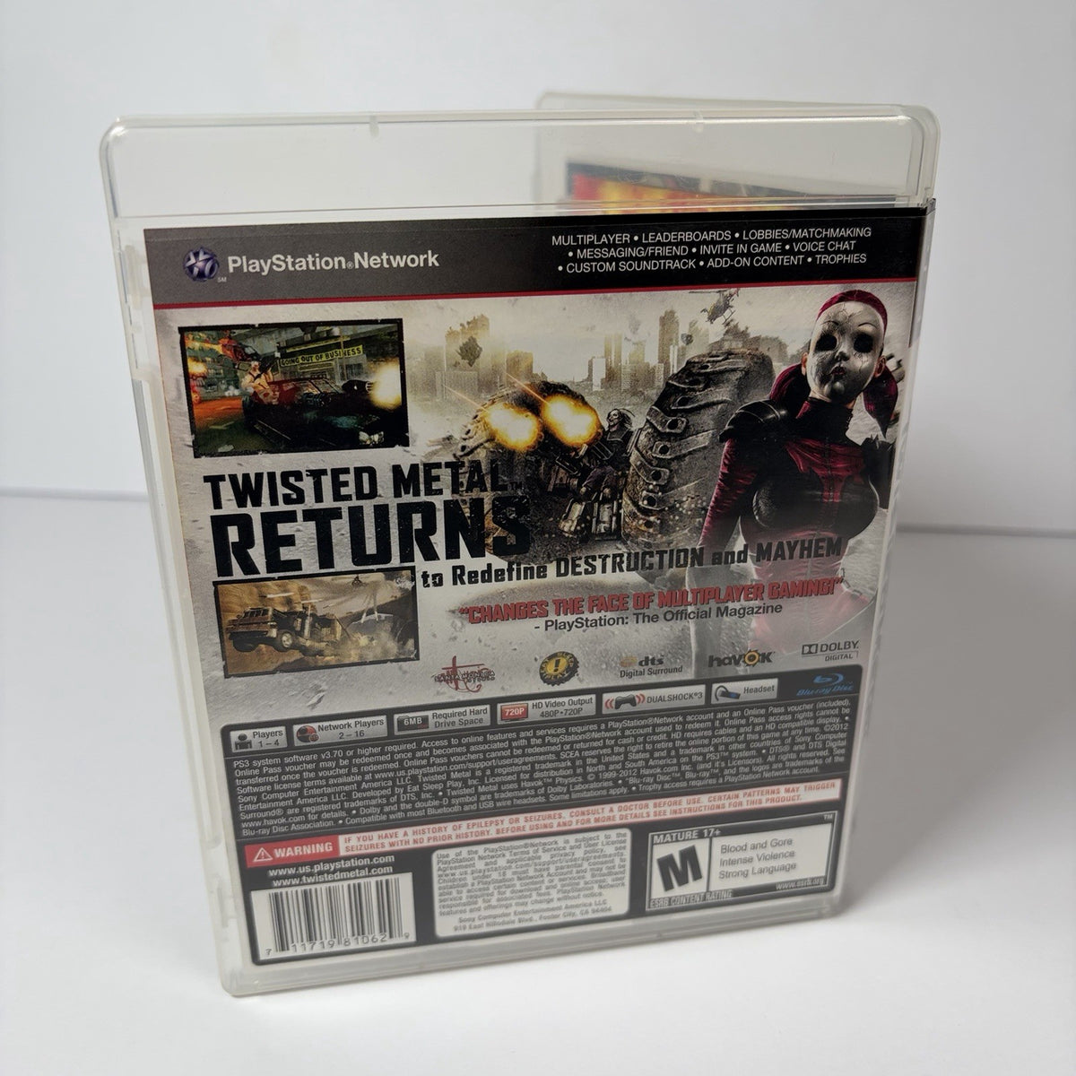 Twisted Metal (Sony Playstation 3, 2012) PS3 CIB Tested & Working Looks Great
