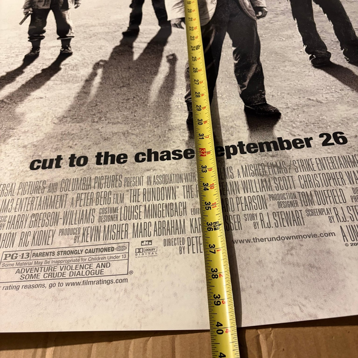 The Rundown 2003 One Sheet Movie Poster Original Double-Sided The Rock