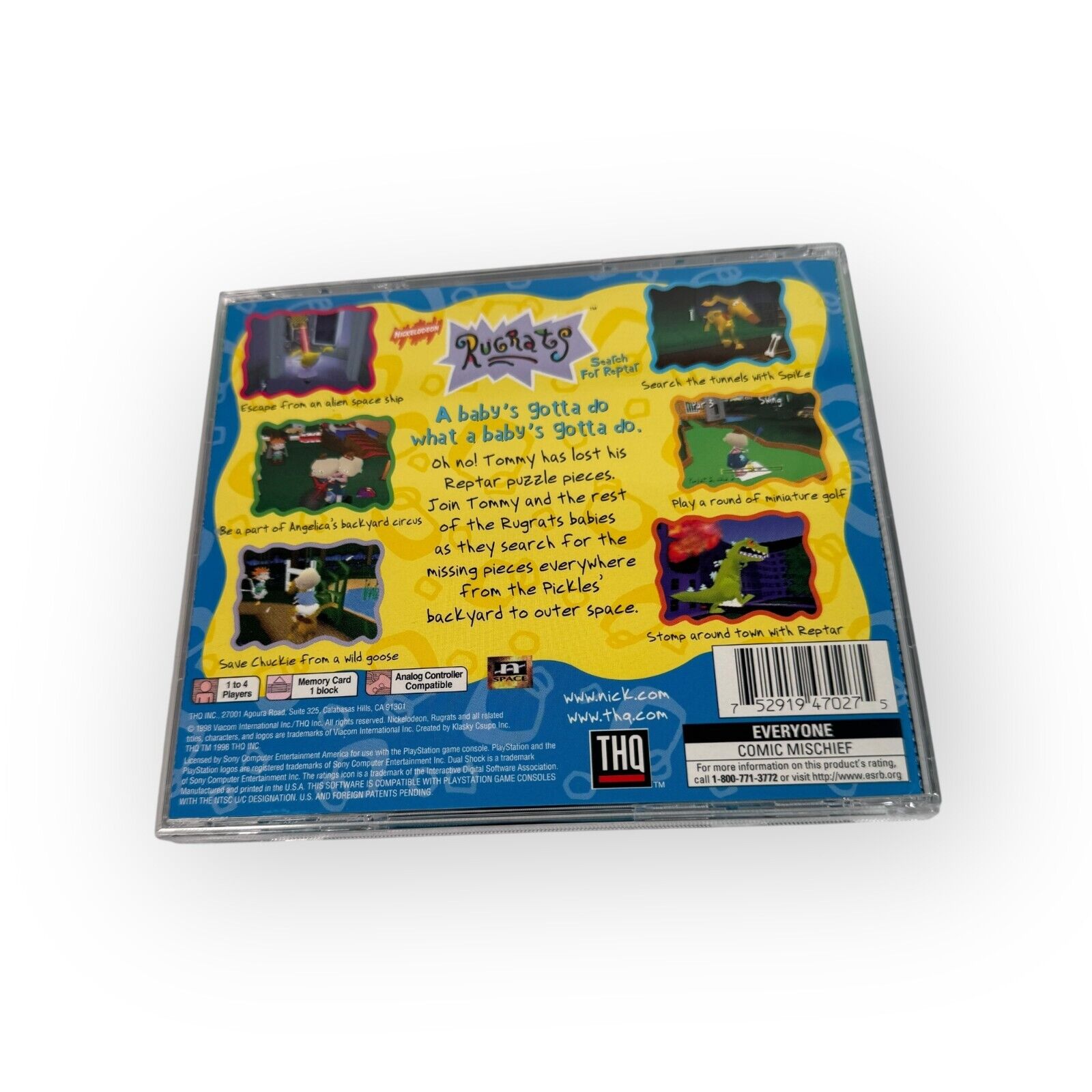 Rugrats Search for Reptar Playstation PS1 Greatest Hits Complete