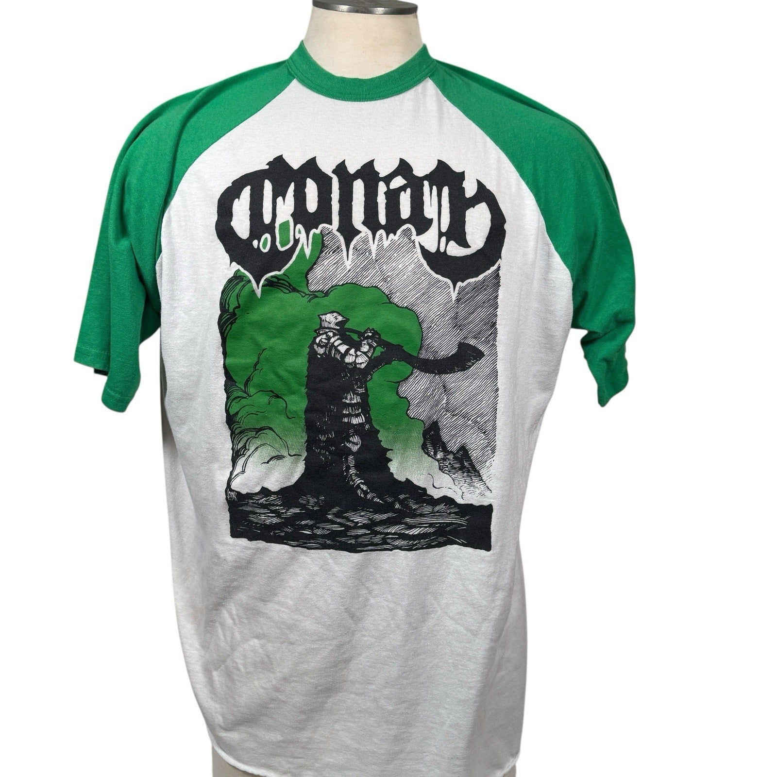 Conan Doom Metal Band Baseball Style Tee Two Tone 2XL