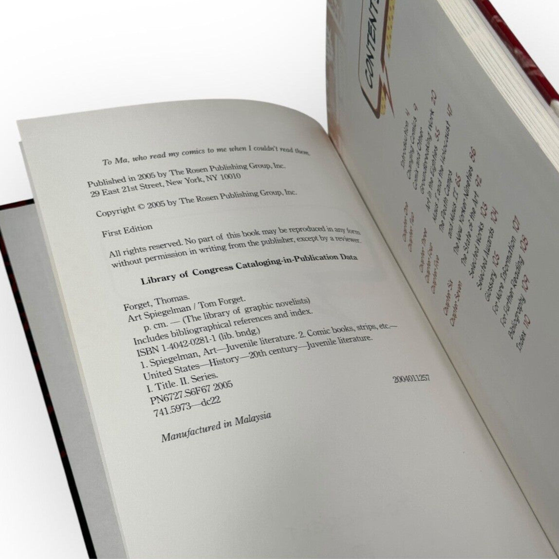 The Library of Graphic Novelists: Art Spiegelman (2004, Hardcover) 1st Ed.