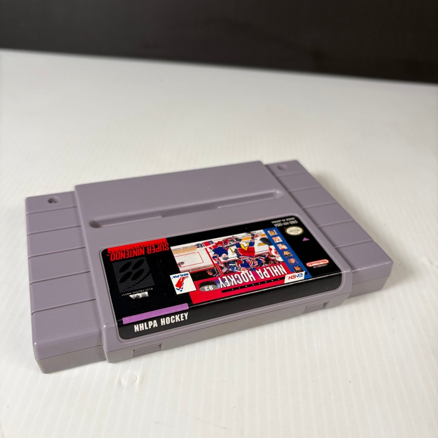 NHLPA Hockey 93 Super Nintendo SNES Video Game Sports Multiplayer