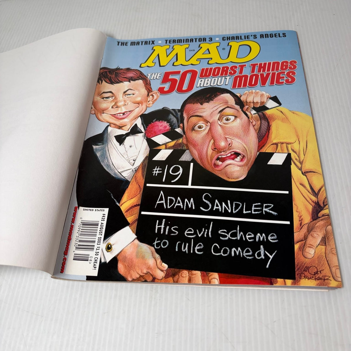 MAD Magazine August 2003 Adam Sandler 50 Worst Movies Humor Satire