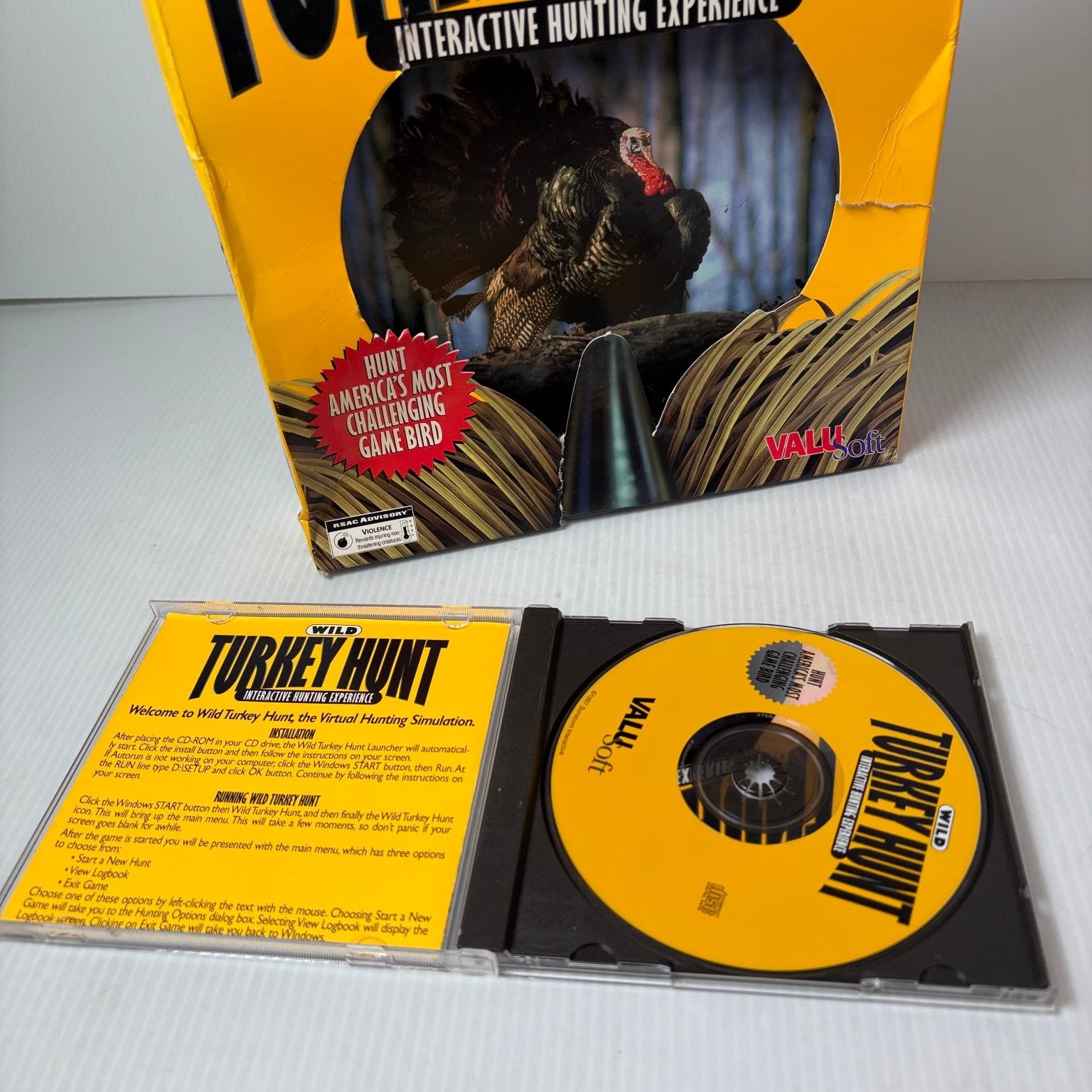 Wild Turkey Hunt Windows 95 Big Box PC CD-ROM Interactive Hunting FPS Complete