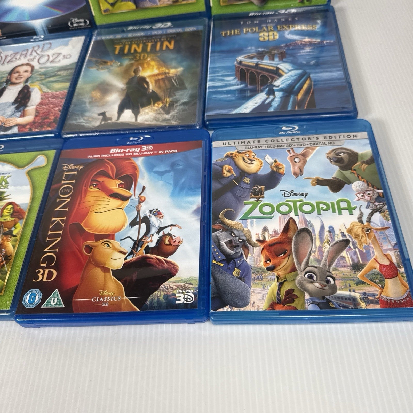 Lot Of 12 Disney Blu Ray, 3D Blu Ray, Movies & Sets Shrek, Madagascar & More