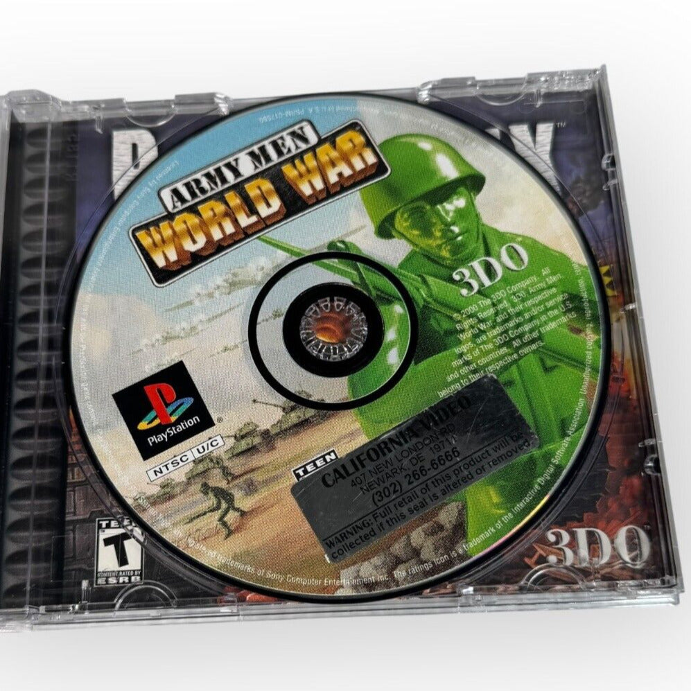 Army Men World War Playstation 1 Game Disc & Case Art, No Manual