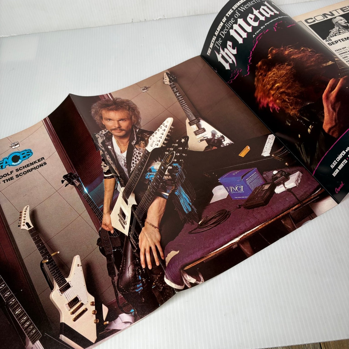 Faces Rocks Magazine September 1988 Van Halen Poison Metal Magazine w/ Posters