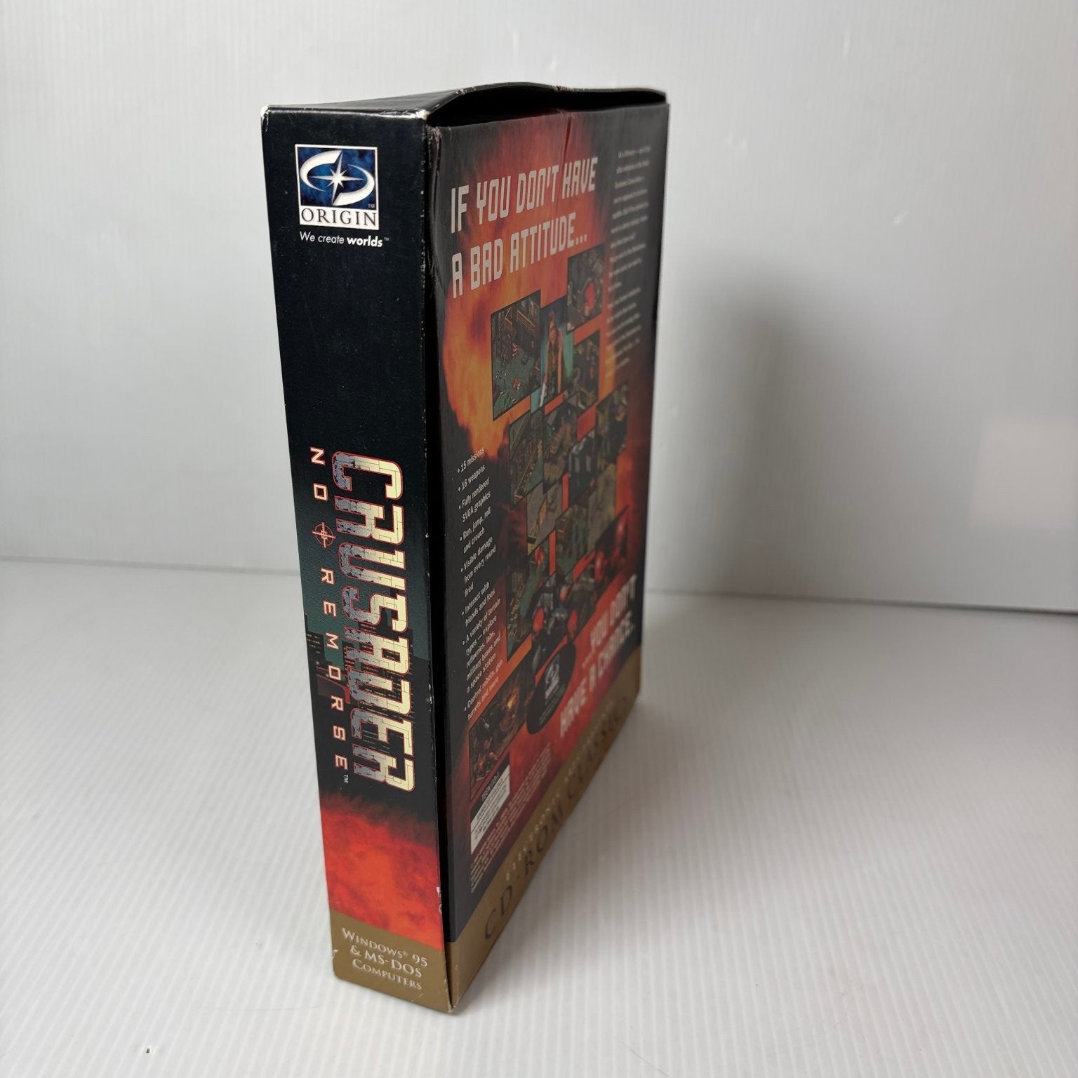 Crusader No Remorse CD-ROM Classics PC Big Box Action Shooter Video Game