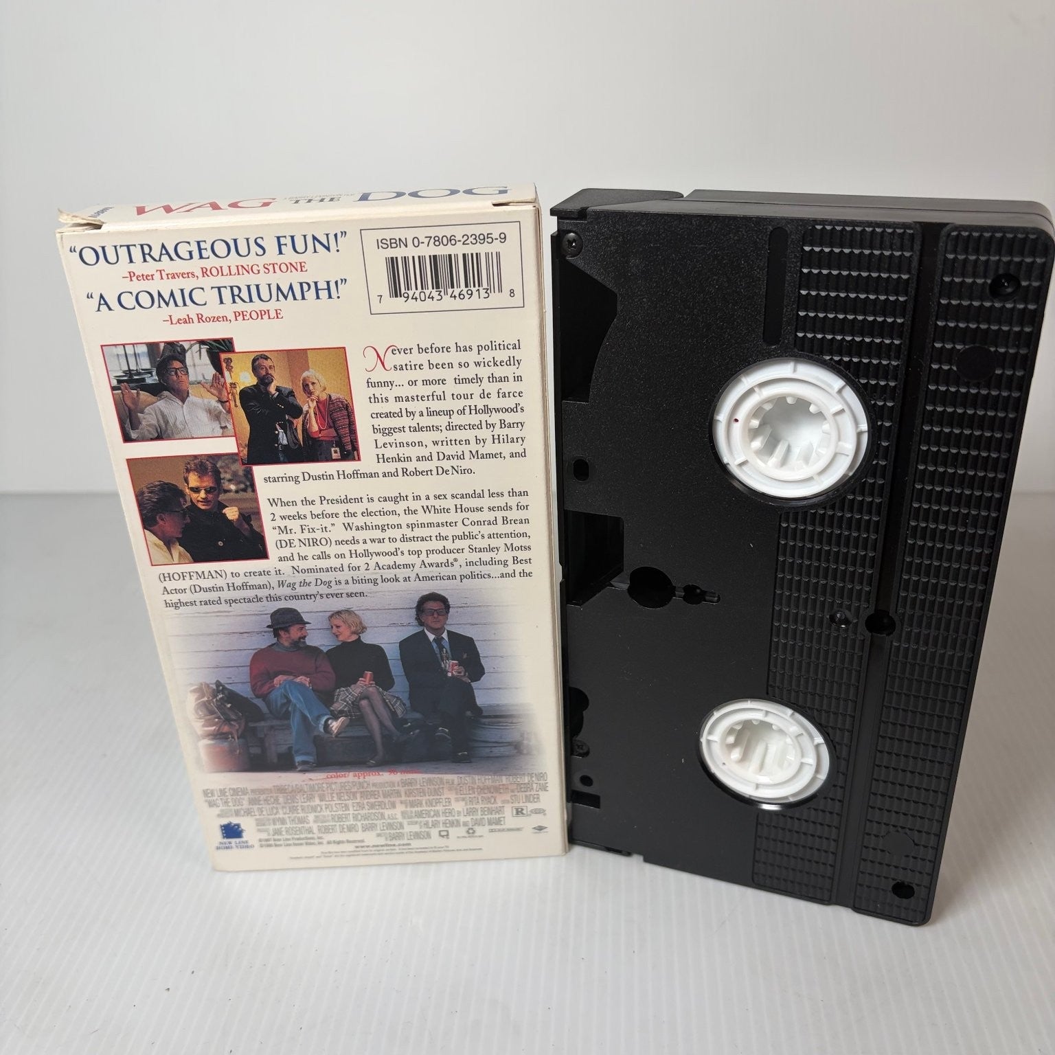 Wag the Dog VHS 1997 Political Satire Comedy Dustin Hoffman De Niro New Line