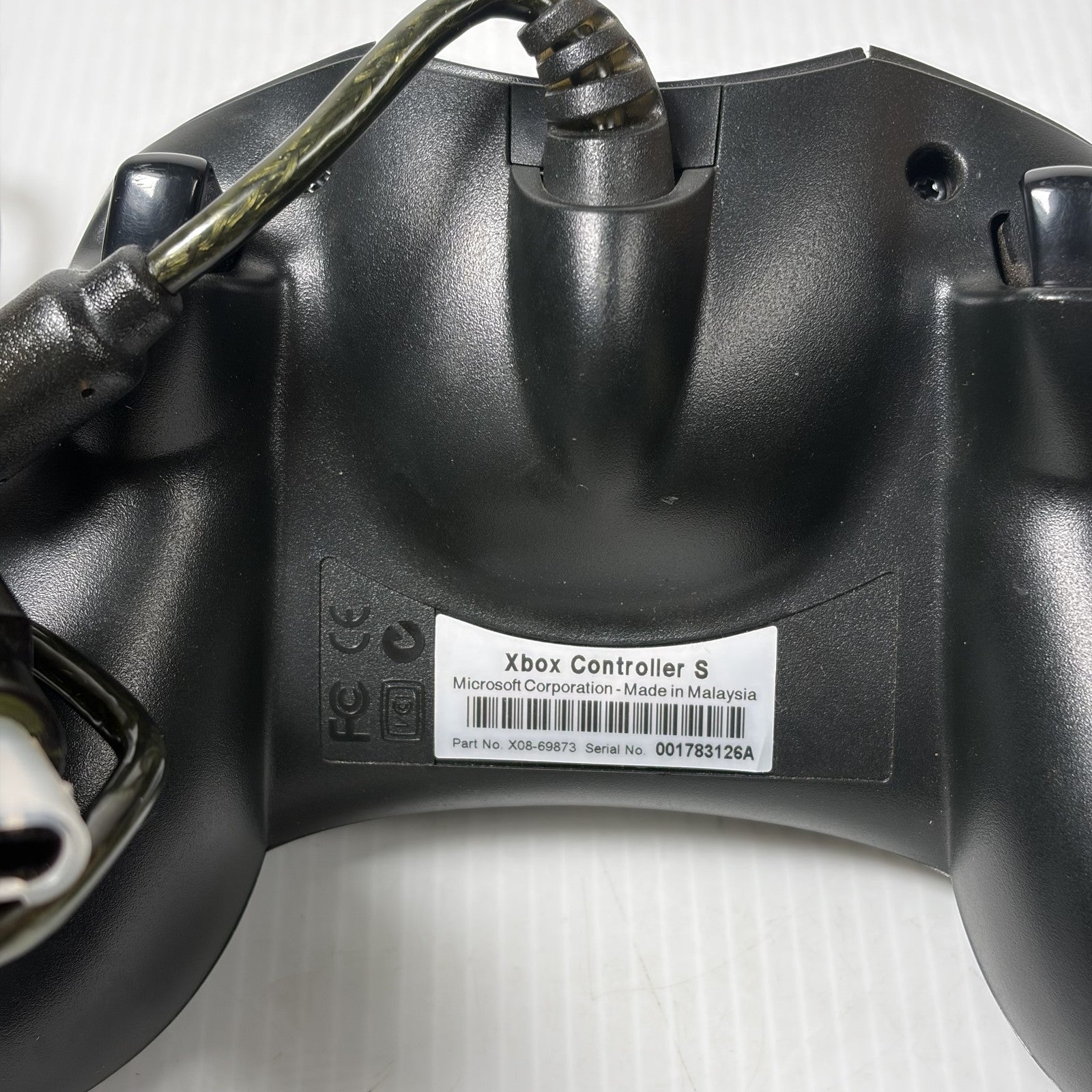 Original Microsoft Xbox Controller S Black Wired OEM Official Tested Working