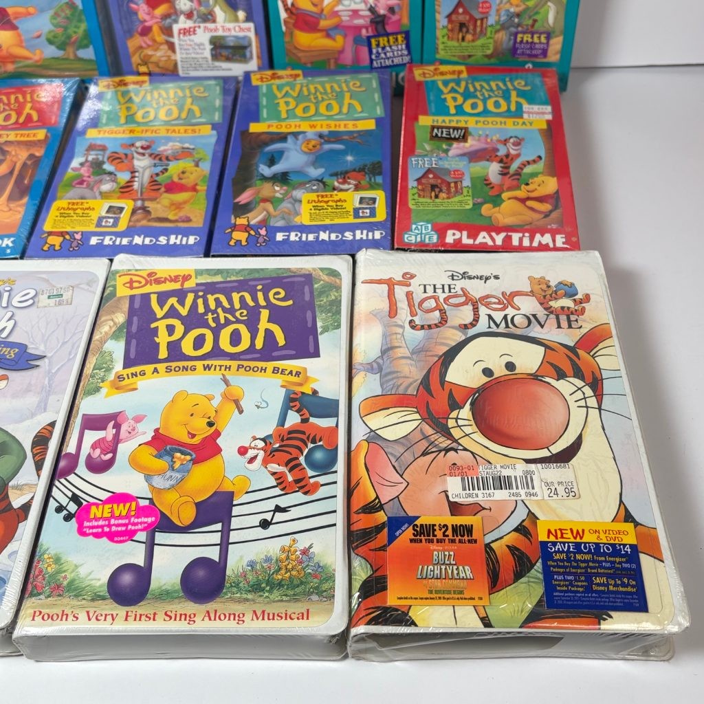 Disney Winnie the Pooh VHS Lot of 11 Sealed Tigger Movie Storybook Friendship