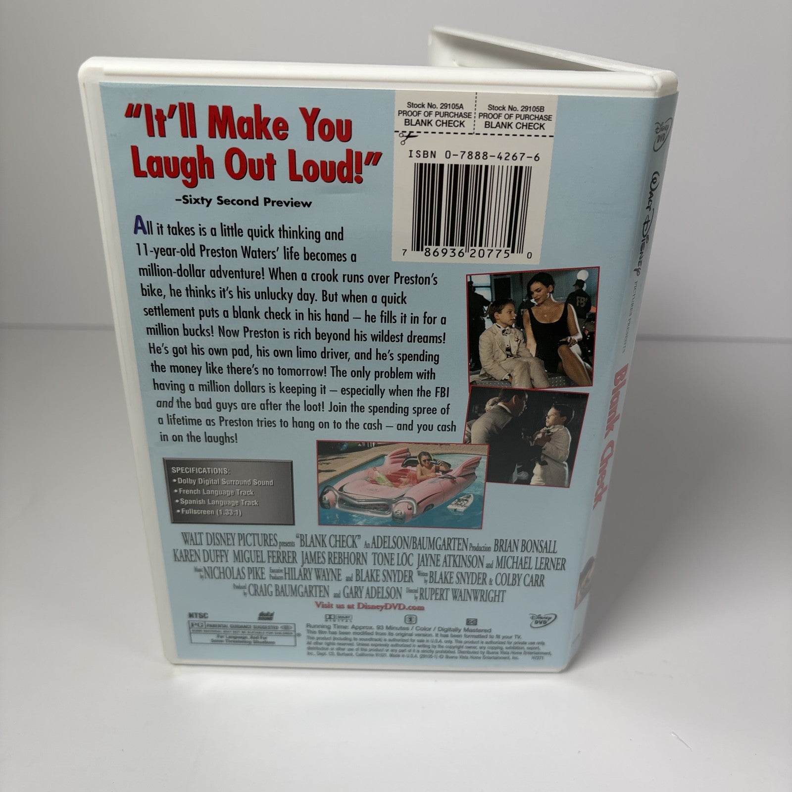 Blank Check (DVD, 1994) Walt Disney Family Comedy Movie