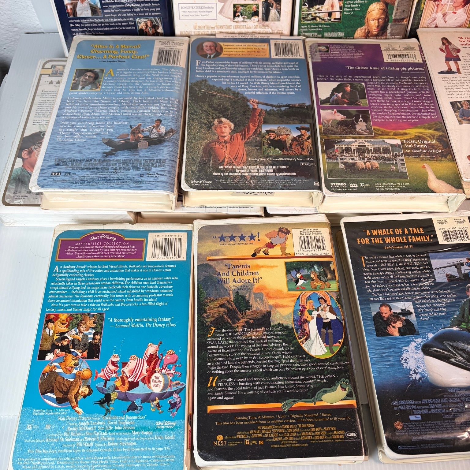 Disney VHS Lot of 21 Casper Mary Poppins Princess Diaries Jumanji & More