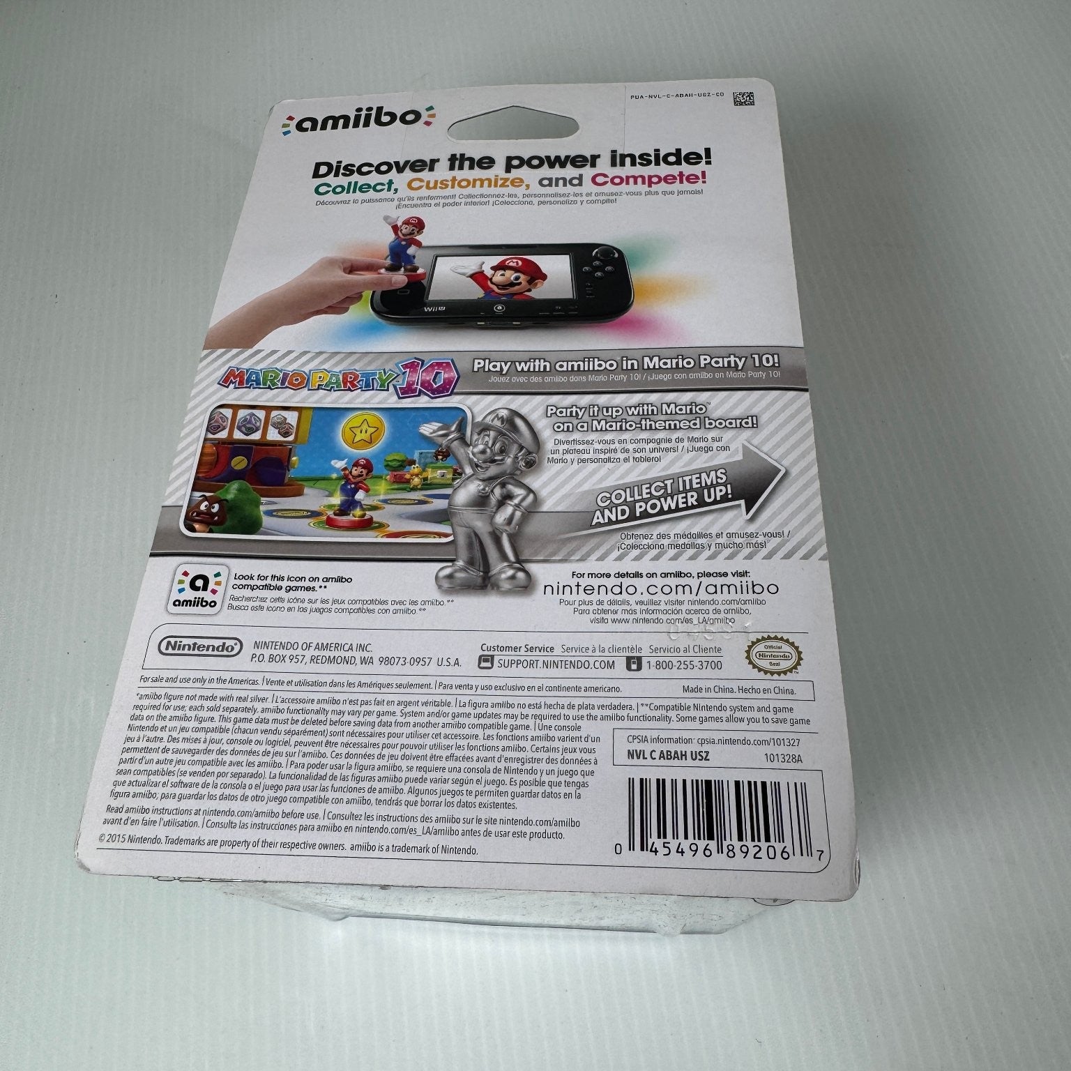 Nintendo Super Mario Series Mario Silver Edition Amiibo Figure Wii U Switch