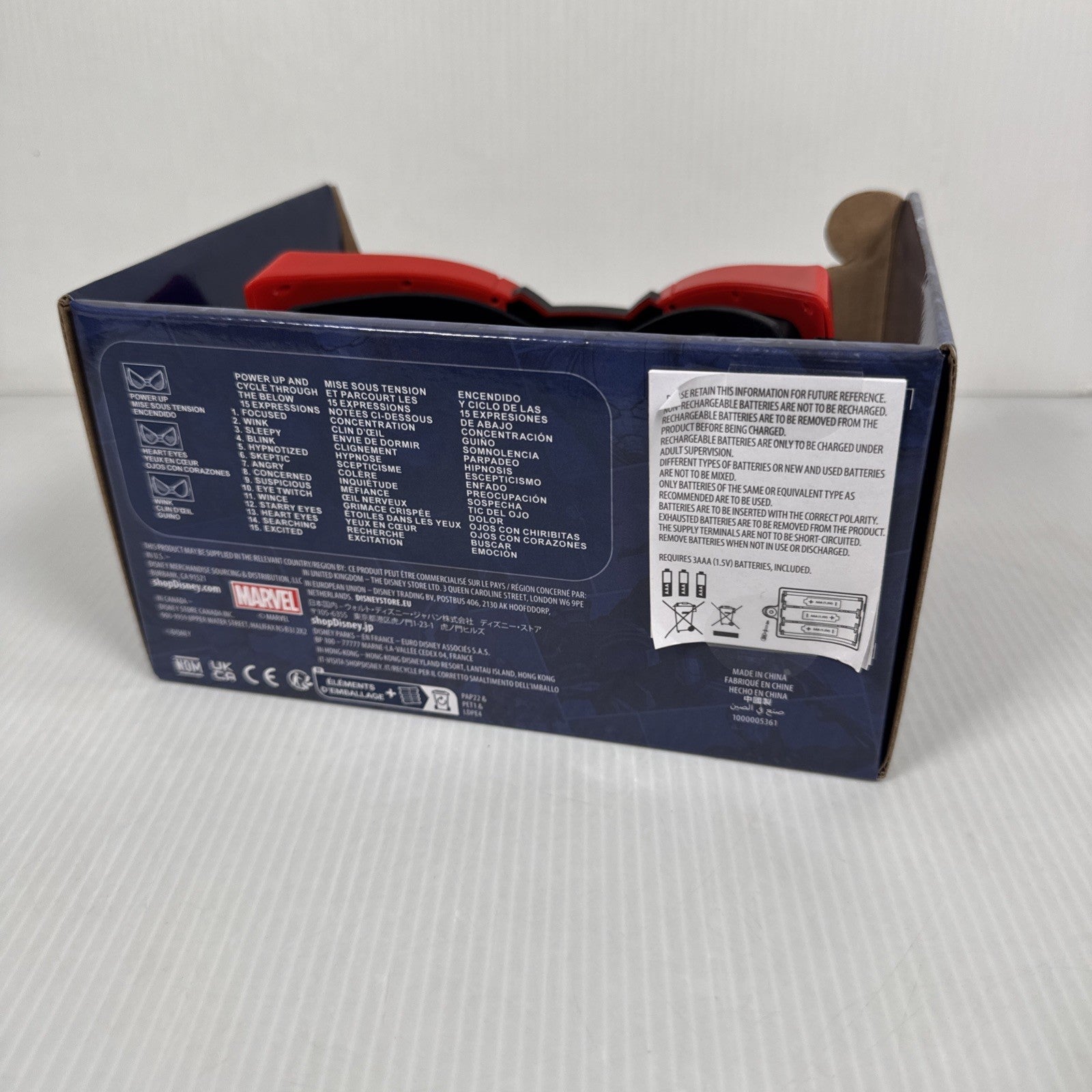 Disney Parks Marvel Miles Morales Goggles with 15 Digital Expressions Limited