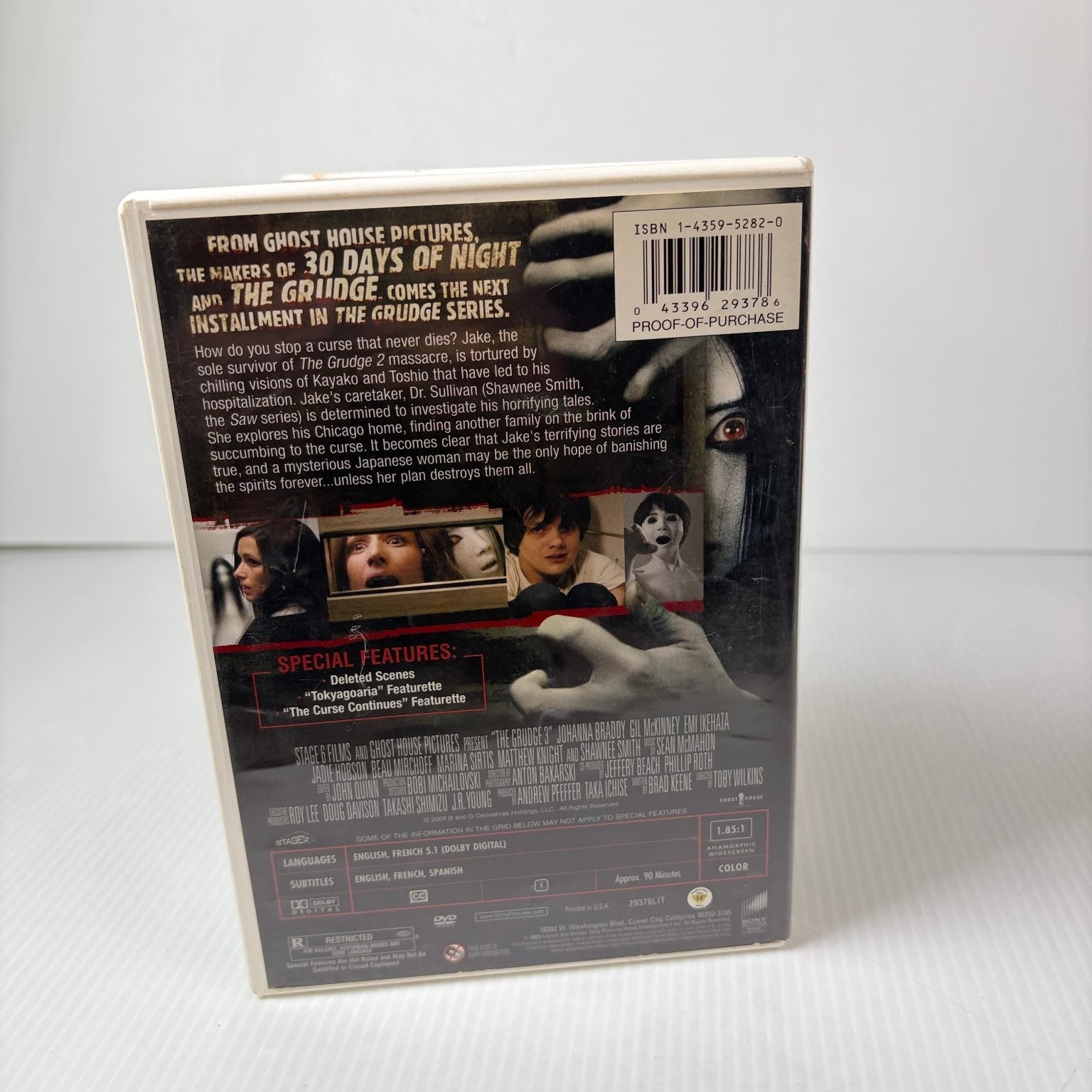 The Grudge 3 DVD 2009 Johanna Braddy, Shawnee Smith, Toby Wilkins Horror Film