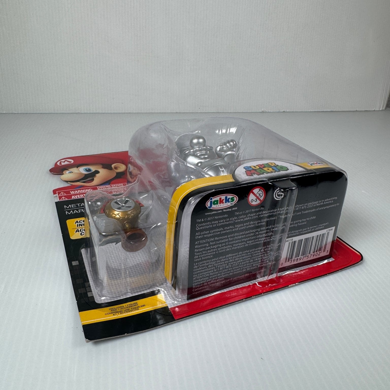 Metal Mario Super Mario Bros 4 Inch Figure Trophy Accessory Jakks Pacific