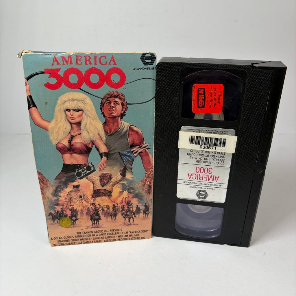 America 3000 VHS MGM/UA Cannon Films 1986 Post-Apocalyptic Sci-Fi Rental Cut Box