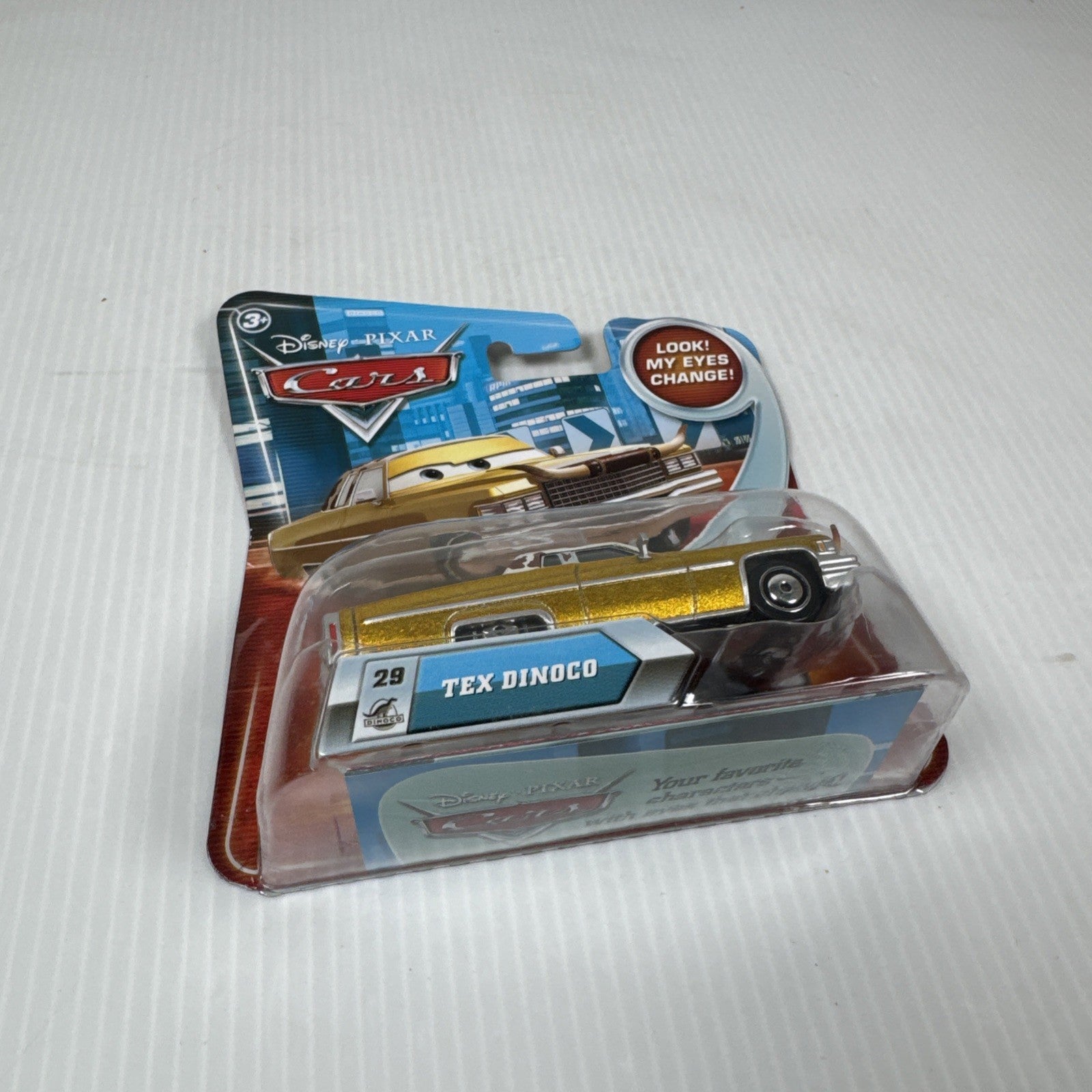 2010 Disney Pixar Cars Look! My Eyes Change! Tex Dinoco #29 NEW!
