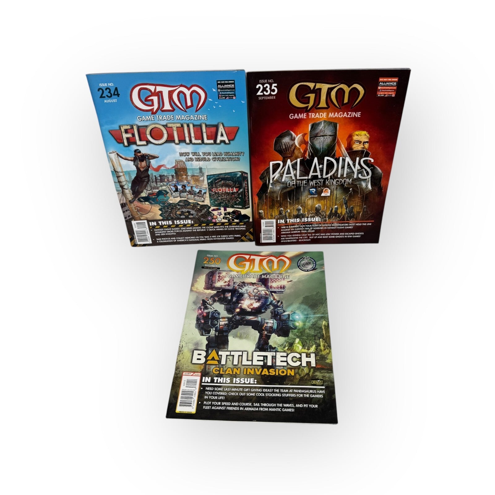 GTM Game Trade Magazine Lot of 7 Back Issues 100, 175, 178, 189, 234, 235, 250