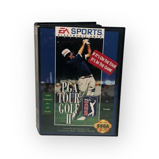 PGA Tour Golf II 2 (Sega Genesis, 1992) EA Sports - Complete With Manual