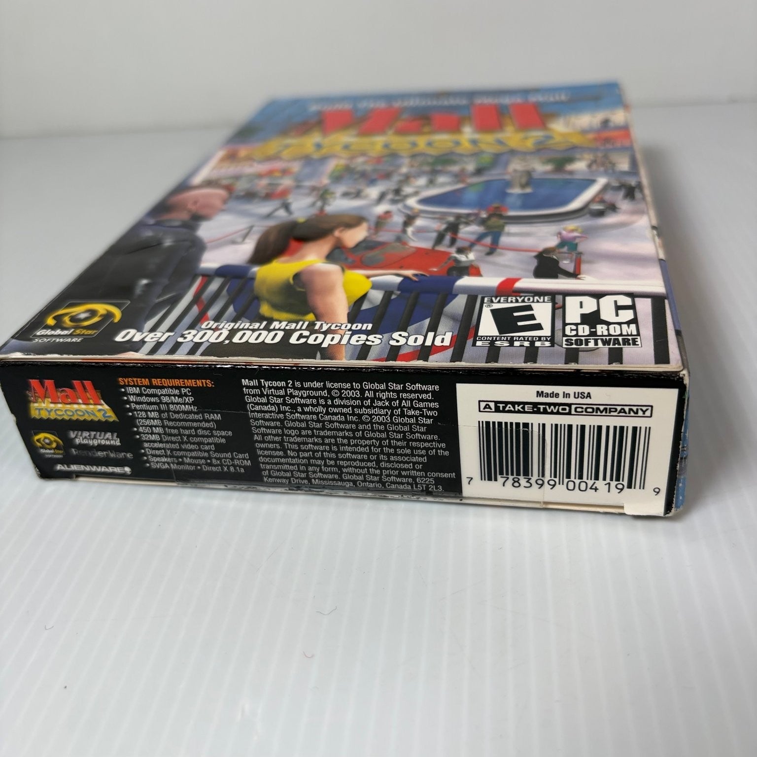 Mall Tycoon 2 PC Video Game Simulation Strategy CD-ROM Big Box