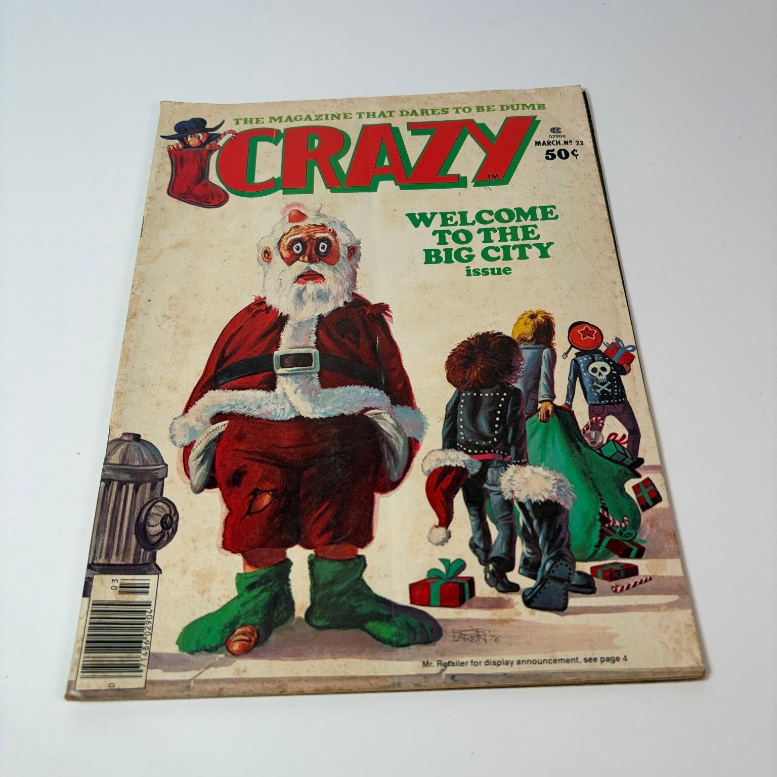 Crazy Magazine March 1976 Santa Claus Welcome to the Big City Issue Humor