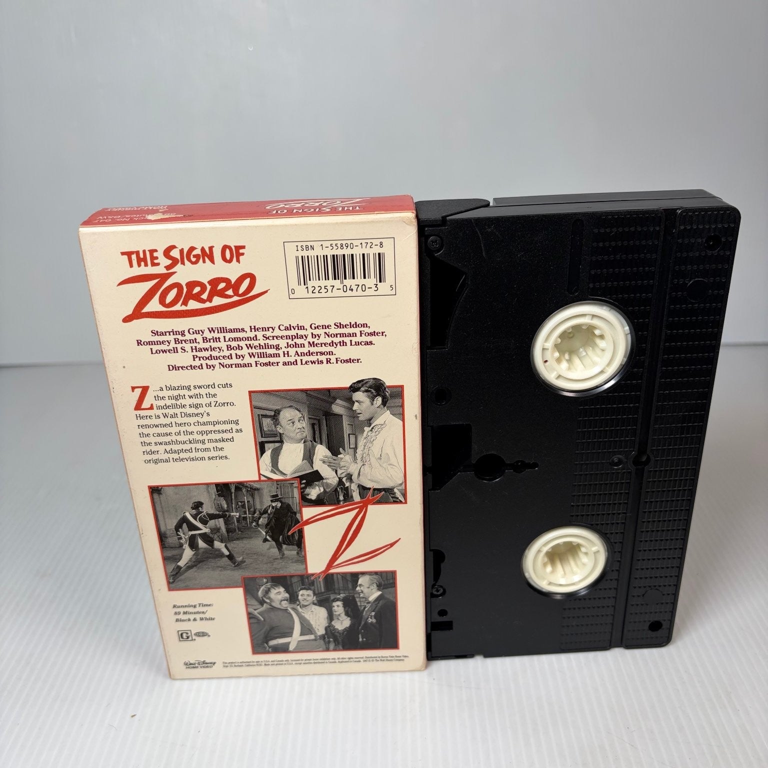 The Sign of Zorro VHS 1960 Adventure Walt Disney Home Video Black & White