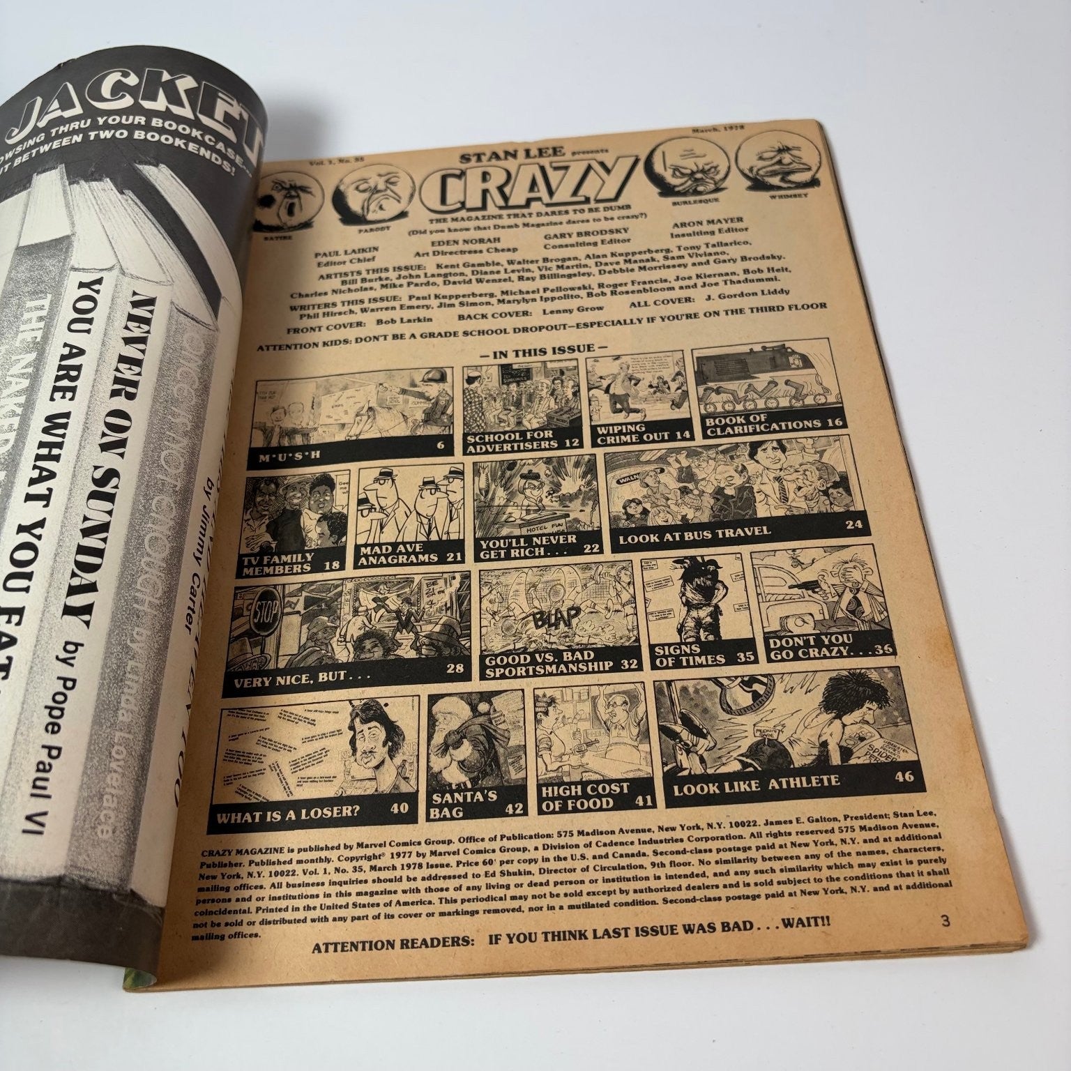 CRAZY Magazine March 1978 Santa Strikes Again Parody Humor