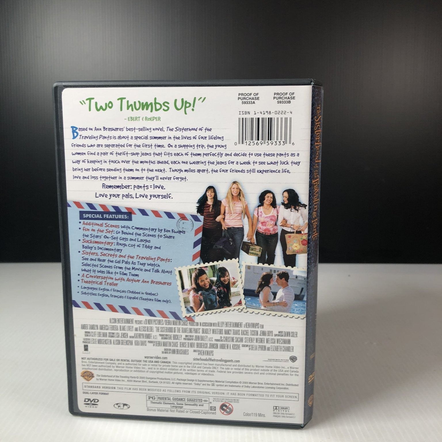 The Sisterhood of the Traveling Pants DVD 2005 Full-Screen Amber Tamblyn