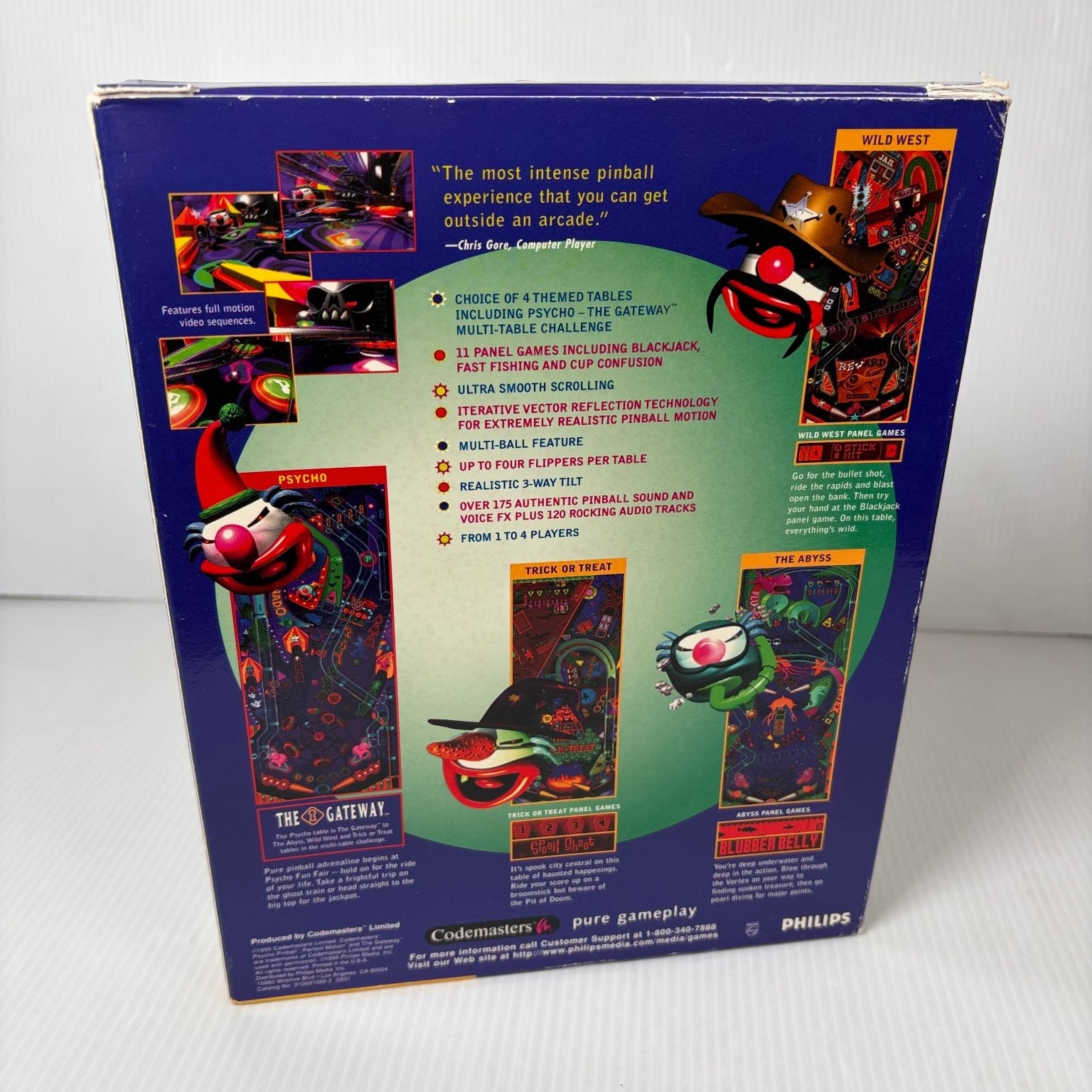 Psycho Pinball Big Box PC CD-ROM Video Game Retro Classic Pinball Complete