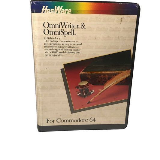 Commodore 64 Omniwriter And Omnispell VTG Word Processing Software 5.25” Floppy