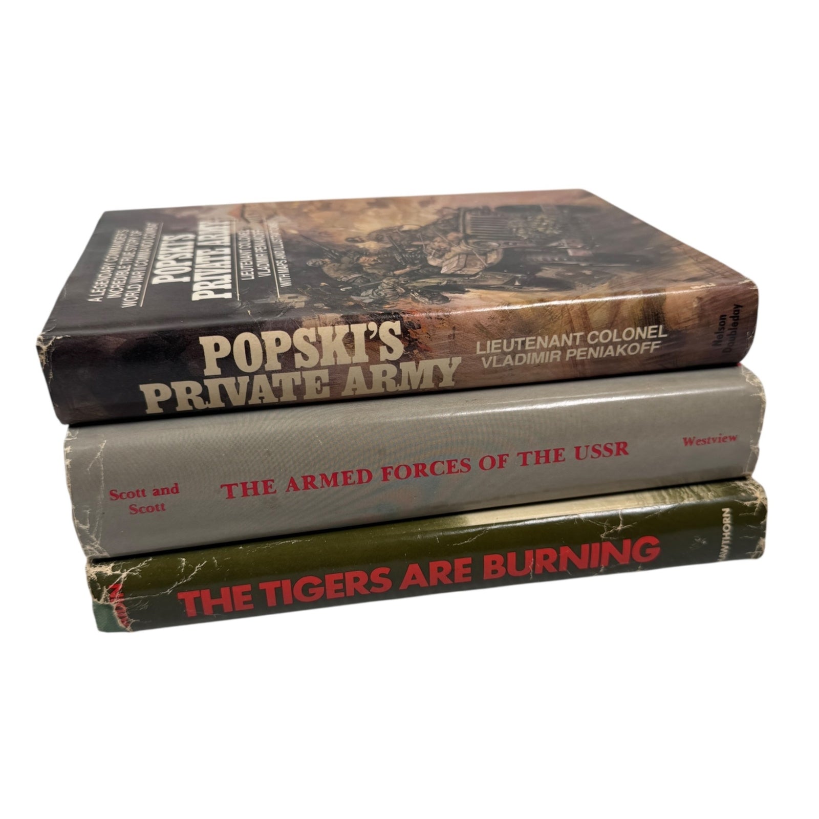 VTG Military History Hardcover Set Of 3 War Books Popski's Private Army & More
