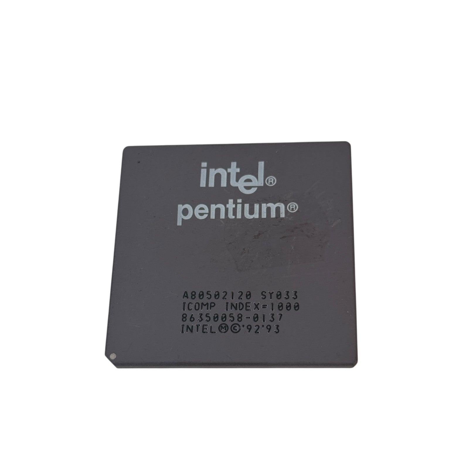 Vintage Intel Pentium Processor A80502120 SY033 1992-1993 Retro CPU