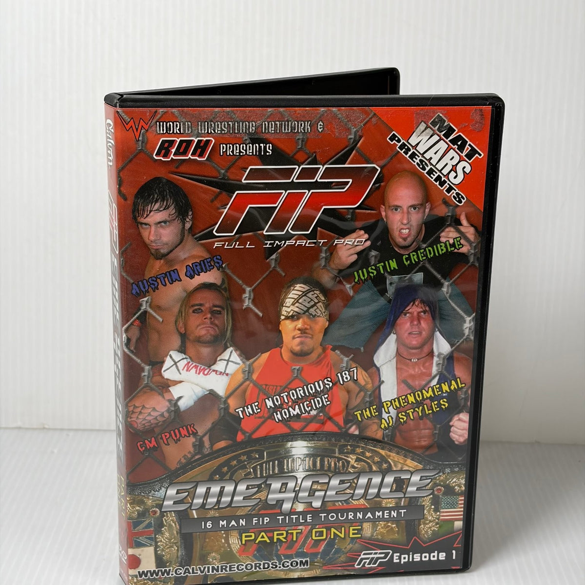 FIP Emergence Part One DVD 2009 Wrestling Title Tournament Punk Aries Styles OOP