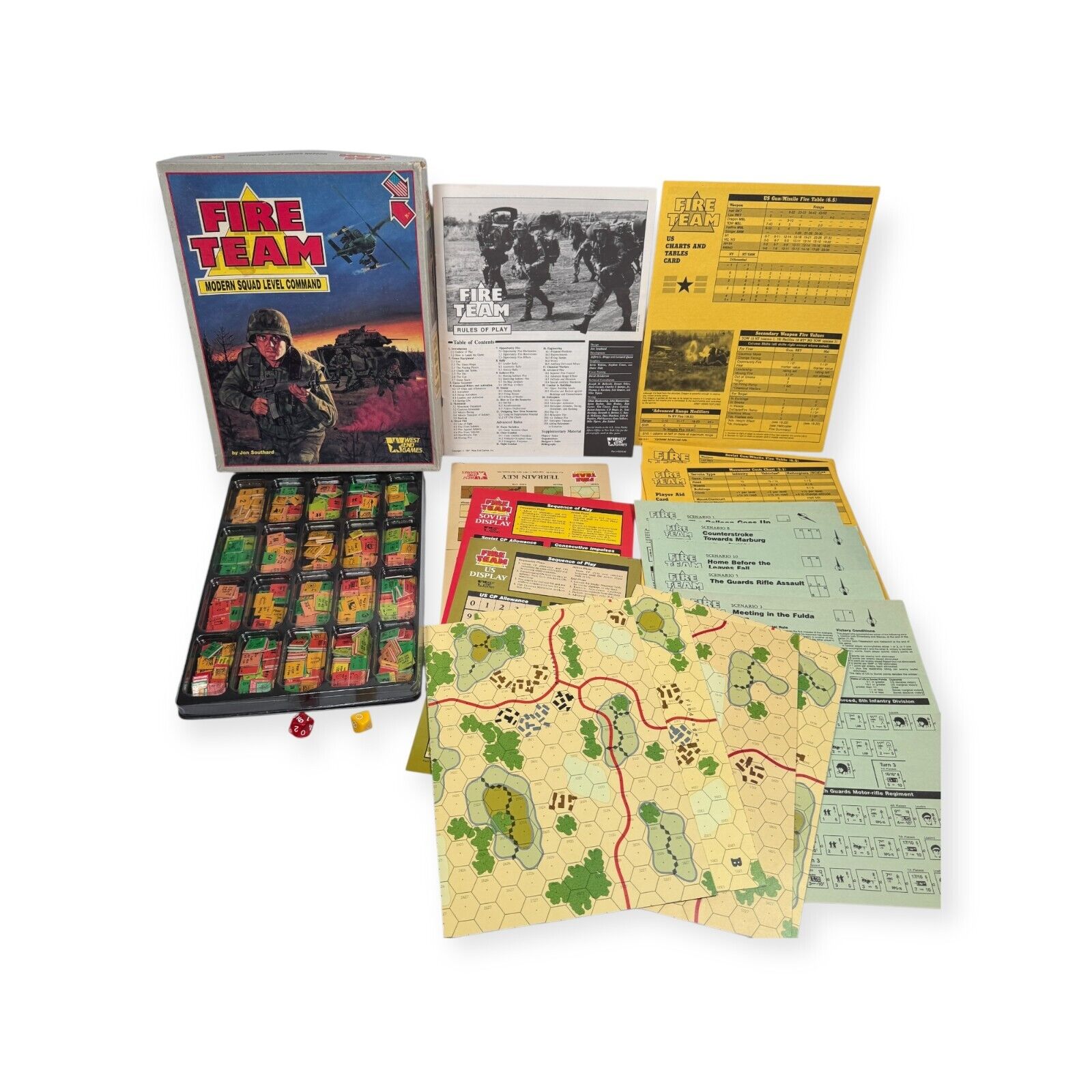 Fire Team Modern Squad Level Command Board Game West End Games 10210