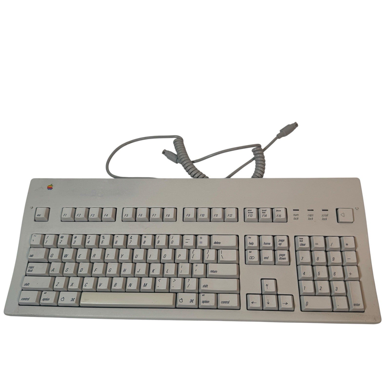 Vintage Apple Extended Keyboard II M3501 Mechanical ADB White Alps with Cable