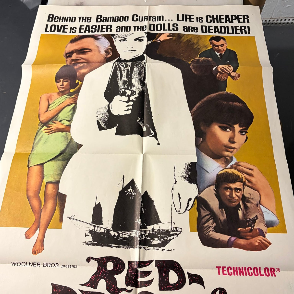 Red Dragon 1967 One-Sheet Movie Poster Stewart Granger Rosanna Schiaffino